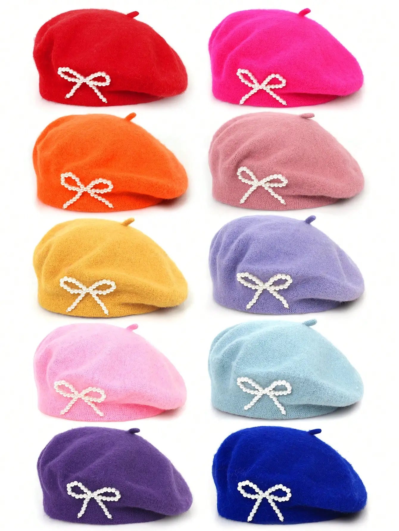 1pc Women Solid Color Wool Casual Beret Hat, Elegant Luxury Style