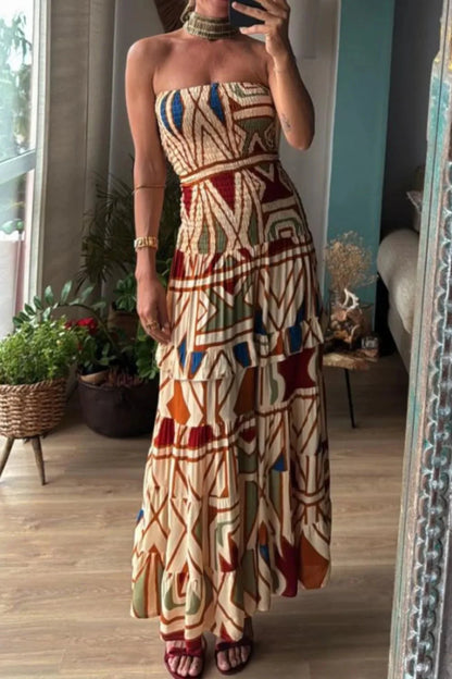 Smocked Printed Tube Dress - Chic Summer Style for Every Occasion