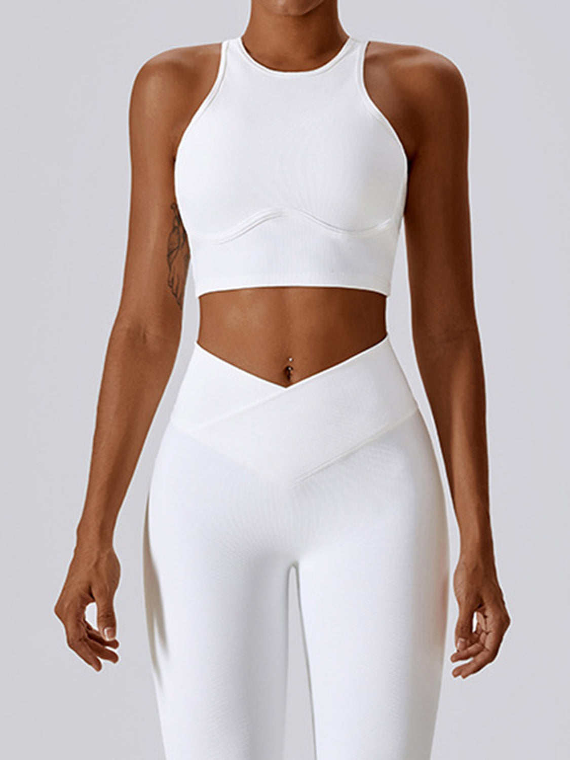 Moderate Support Racerback Tank with Cutout Detail