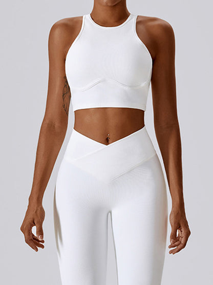Moderate Support Racerback Tank with Cutout Detail