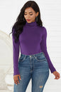 Sexy Women Clothing 12-Color Long Sleeve Turtleneck Slim Fit Solid Color Tight Bodysuit Winter Plus size