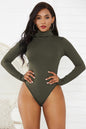 Sexy Women Clothing 12-Color Long Sleeve Turtleneck Slim Fit Solid Color Tight Bodysuit Winter Plus size