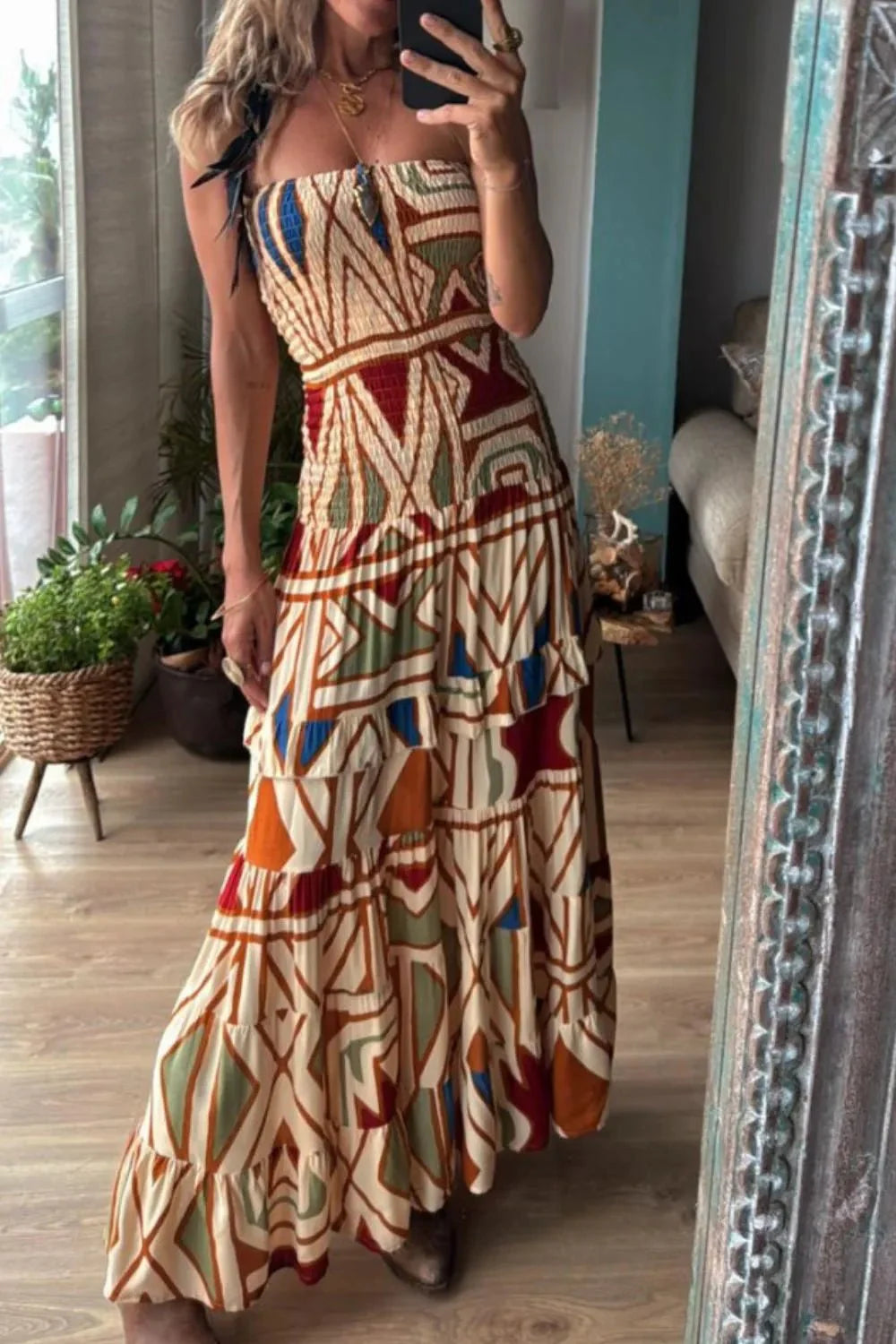 Smocked Printed Tube Dress - Chic Summer Style for Every Occasion