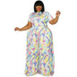 Sexy European And American Women's Clothing Plus-size Two-piece Set See size chart under “more details”