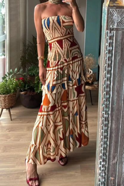 Smocked Printed Tube Dress - Chic Summer Style for Every Occasion