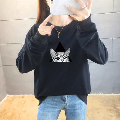 Cartoon Round Neck Top Trendy Plus Size Women's Clothing See size chart under “more details”