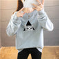 Cartoon Round Neck Top Trendy Plus Size Women's Clothing See size chart under “more details”