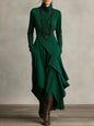 Full Size Asymmetrical Hem Turtleneck Dress Plus Size