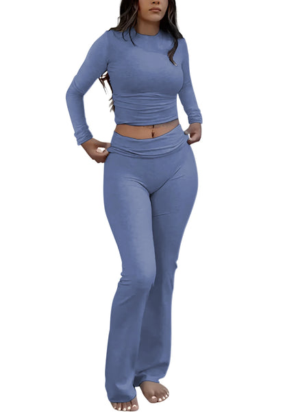 Women's Yoga Two-Piece Wide-Leg Activewear Set Casual Home Yoga Set