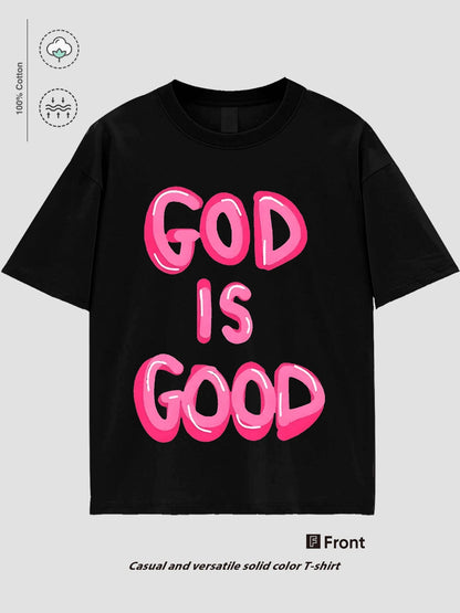 Loose Summer Casual Light Luxury Short Sleeve Printed Same Style Letter Unisex T-Shirt