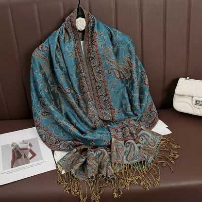 Pashmina Scarf Long Muslim Cashmere Shawl Turban Head Wraps For Women Luxury Brand