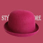 Wool felt hat, bowler hat Japanese style British retro hat, unisex versatile curled brim bucket hat trendy small round hat 버킷