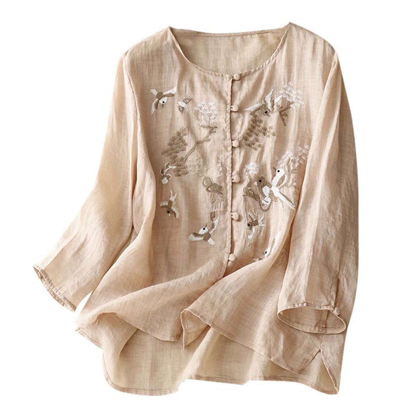 Women's Summer Cotton Linen T Shirt