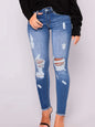 Women's blue ripped jeans
