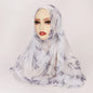 1Pcs Ramadan Hijab Leopard Print Women Watercolor Soft Muslim Hijabs Breathable Shawl Wrap Headscarf Warm