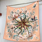 90cm Square Scarf Women Fashion Floral Twill Silk Shawl Hijab Luxury Bandana Foulard Neckerchief