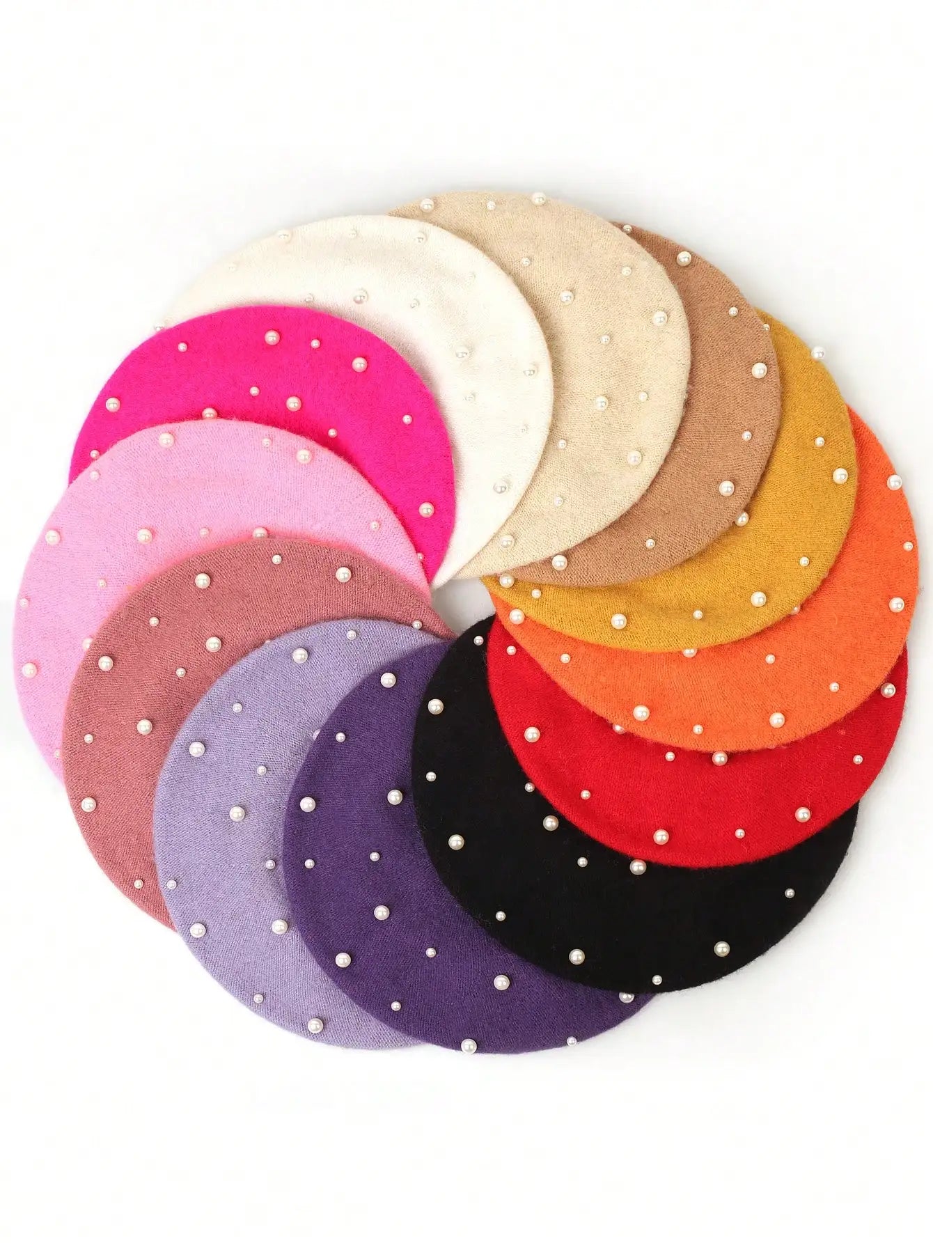 1pc Women Solid Color Wool Casual Beret Hat, Elegant Luxury Style