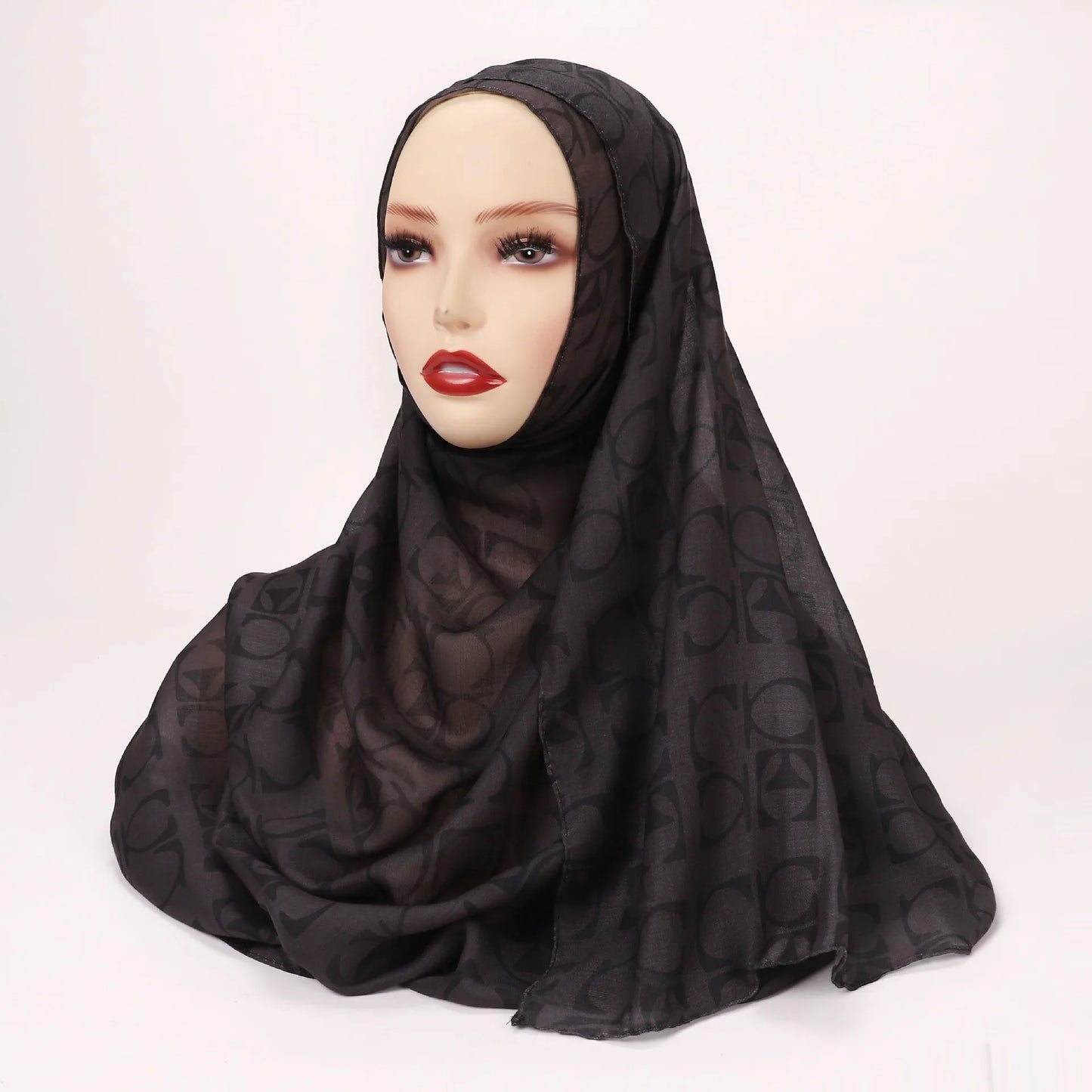 1Pcs Ramadan Hijab Leopard Print Women Watercolor Soft Muslim Hijabs Breathable Shawl Wrap Headscarf Warm