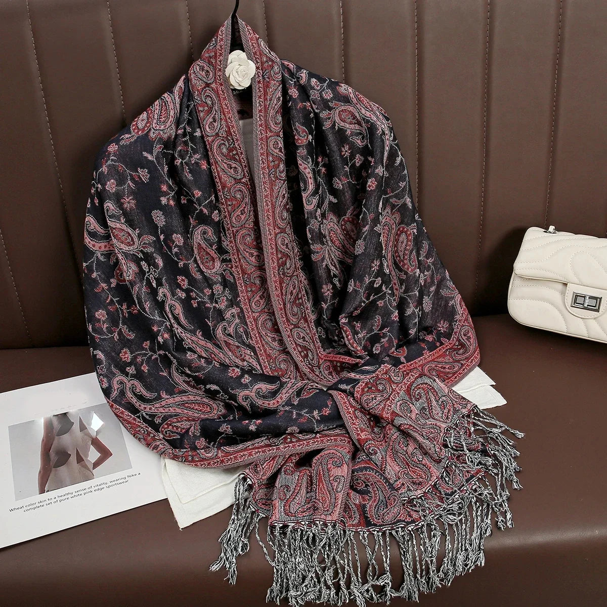Pashmina Scarf Long Muslim Cashmere Shawl Turban Head Wraps For Women Luxury Brand