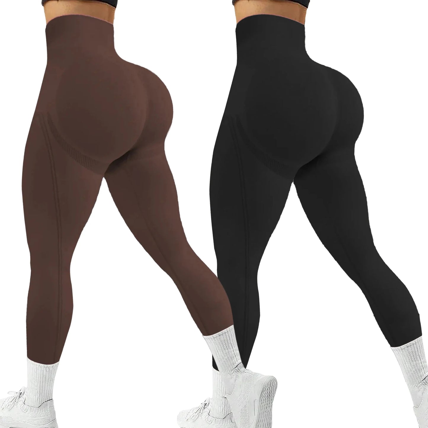 2 Pack Women's High Waisted Sexy Butt Lifting Seamless