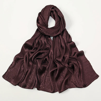 High Quality Floral Print Satin Hijab Malaysia Scarf Satin Shawl Luxury  Wrap Islam Turban