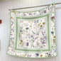 90cm Square Scarf Women Fashion Floral Twill Silk Shawl Hijab Luxury Bandana Foulard Neckerchief
