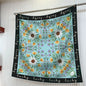 90cm Square Scarf Women Fashion Floral Twill Silk Shawl Hijab Luxury Bandana Foulard Neckerchief