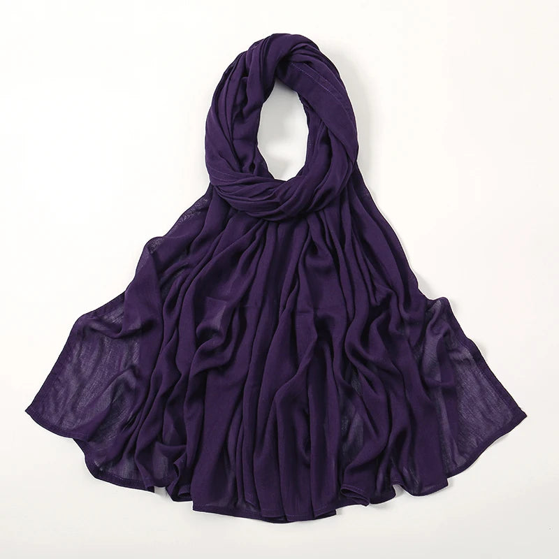 Muslim Modal Hijab Rayon Cotton Shawls Plain Scarf  Turban Headband 190*85cm