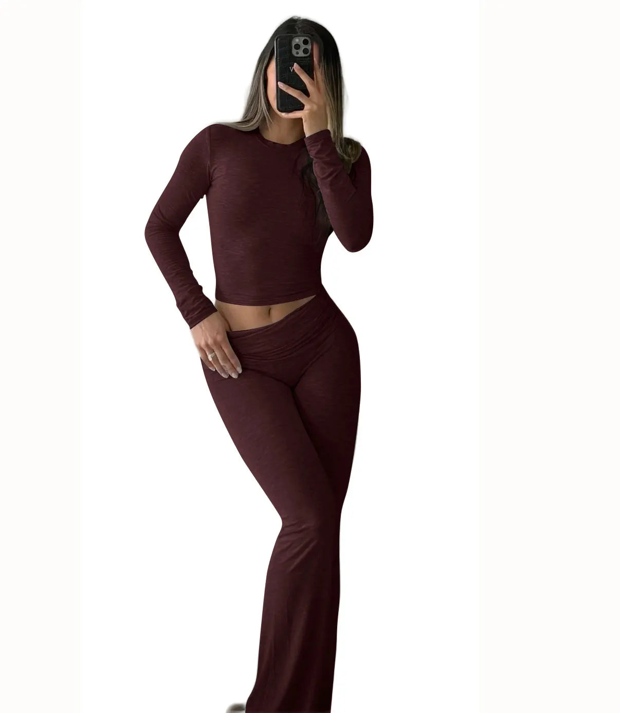 Women's Yoga Two-Piece Wide-Leg Activewear Set Casual Home Yoga Set