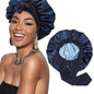 Double Layer Satin Hair Cap Sleeping Bonnets For Women Round Haircare Women Headwear Night Hat Reversible Head Cover