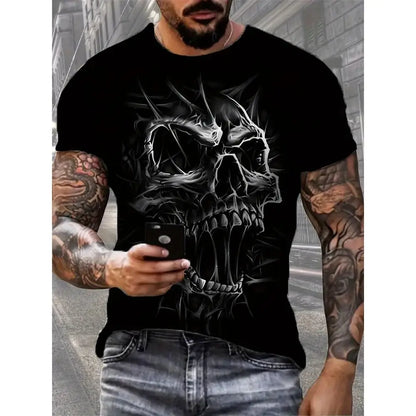 Summer men's printed short-sleeved T-shirt, suitable for Valentine's Day and Easter, as  a holiday gift, for travel
