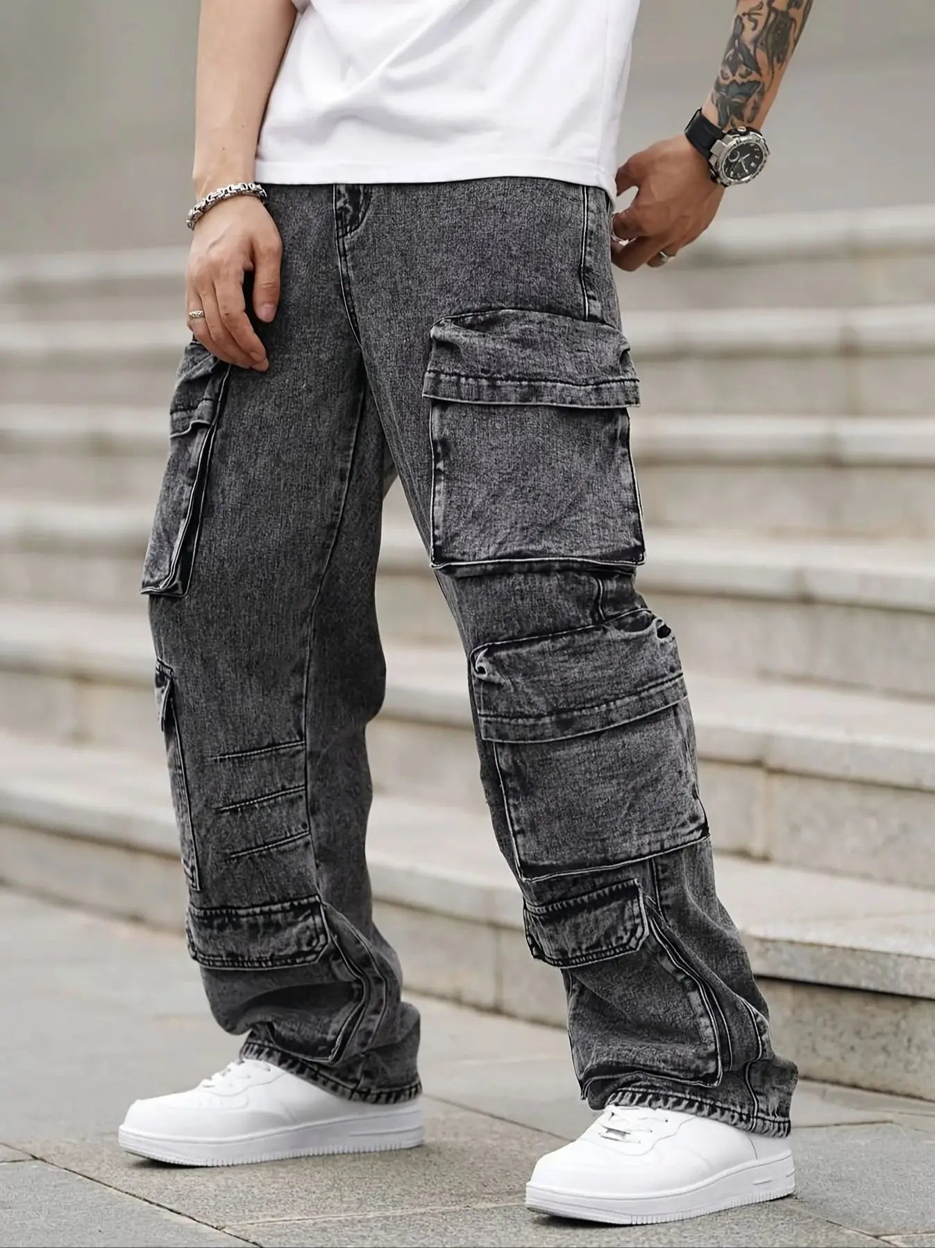 Fashionable men's denim jeans