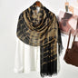 Print Muslim Hijab Breathable Woven Tie-Dye Colorful Shawls Muslim Women Head Scarf