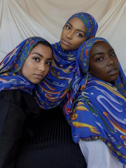 1Pcs Ramadan Hijab Leopard Print Women Watercolor Soft Muslim Hijabs Breathable Shawl Wrap Headscarf Warm