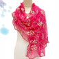 Lace Scarf Women Lightweight Hijab Elegant  Silk  Shawl Wraps Headband Handle Hair