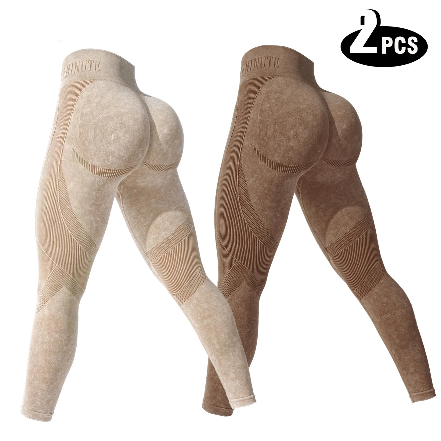 2 Pack Women's High Waisted Sexy Butt Lifting Seamless