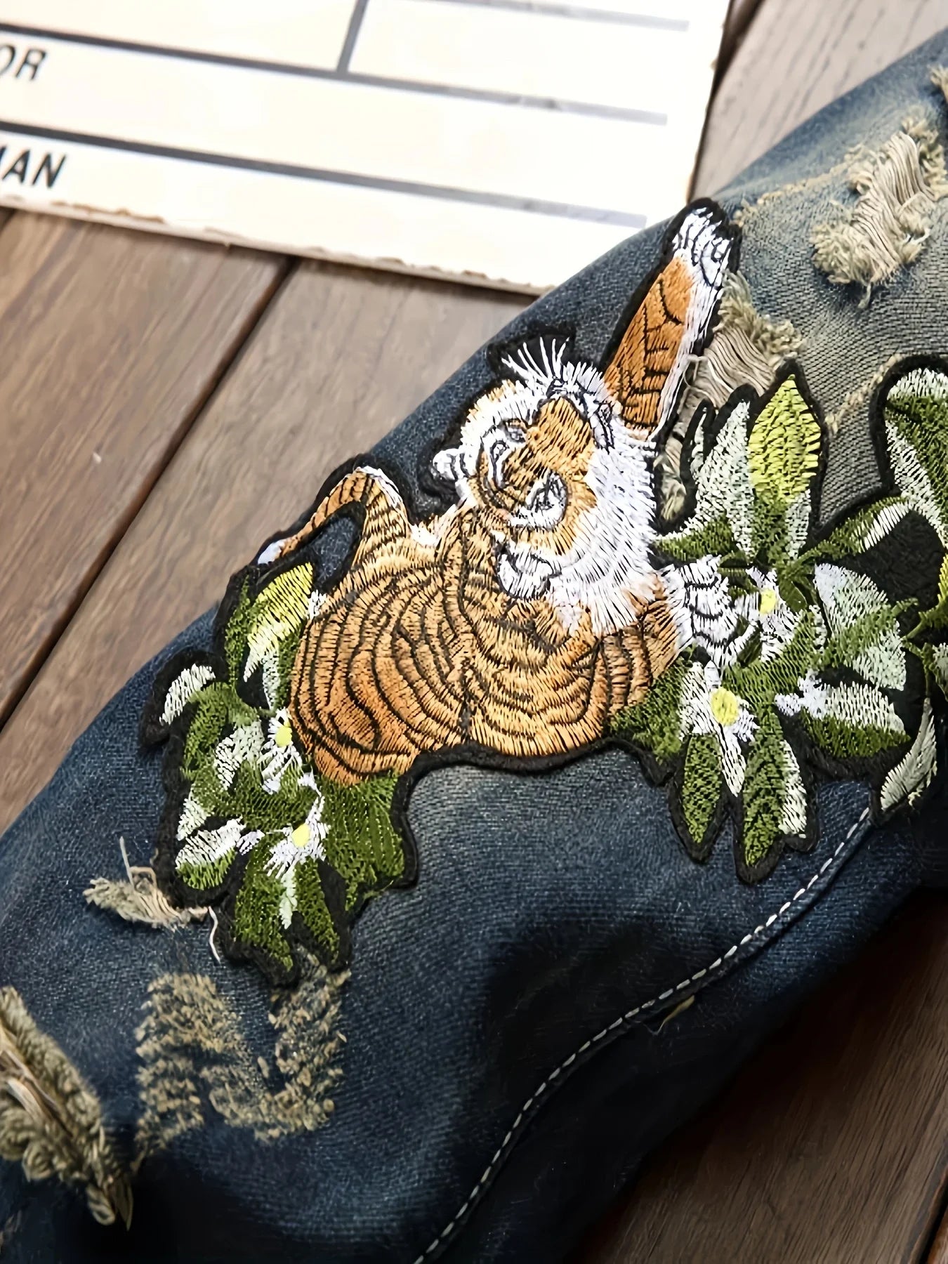 Men's Ripped Slim Biker Jeans