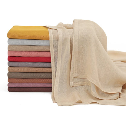 Muslim Modal Hijab Rayon Cotton Shawls Plain Scarf  Turban Headband 190*85cm