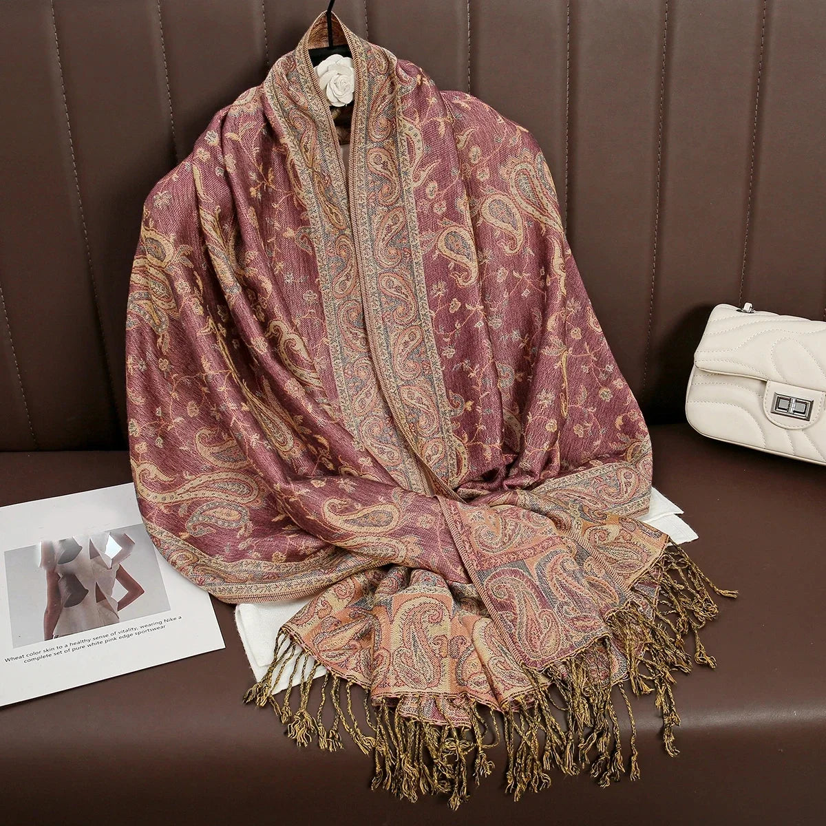 Pashmina Scarf Long Muslim Cashmere Shawl Turban Head Wraps For Women Luxury Brand