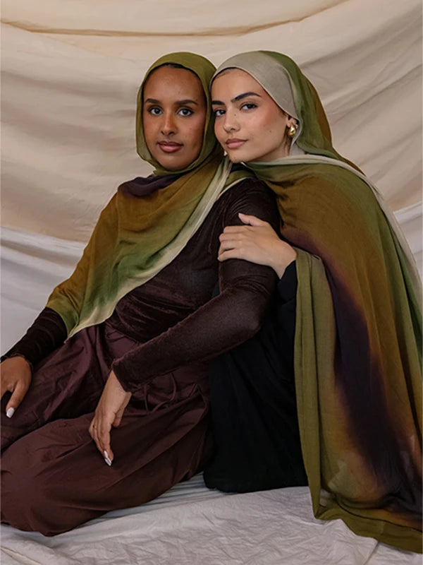 1Pcs Ramadan Hijab Leopard Print Women Watercolor Soft Muslim Hijabs Breathable Shawl Wrap Headscarf Warm