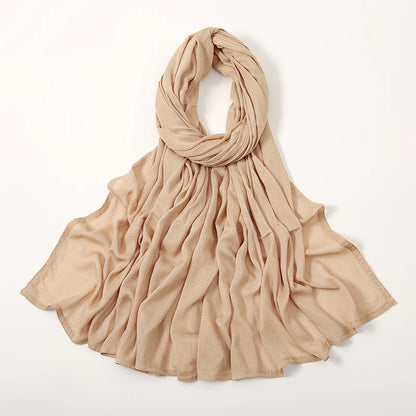 Muslim Modal Hijab Rayon Cotton Shawls Plain Scarf  Turban Headband 190*85cm