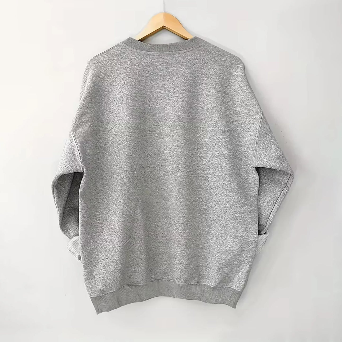 Floral Duck Print Easter Sweatshirt Women Casual Spring Outfit Gray Plus-Size