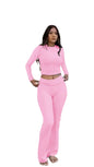 Women's Yoga Two-Piece Wide-Leg Activewear Set Casual Home Yoga Set