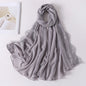 Wedding Style Muslim Soft Lace Hijab Premium Chiffon Scarf Shawl Turban Headwraps Foulard
