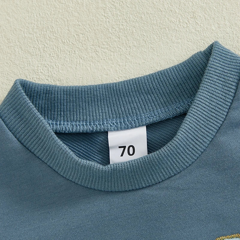 Summer Kids Boys Easter Shorts Set Short Sleeve Embroidery Letters Eggs T-shirt with Shorts Clothes Outfit