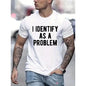 Summer men's printed short-sleeved T-shirt, suitable for Valentine's Day and Easter, as  a holiday gift, for travel