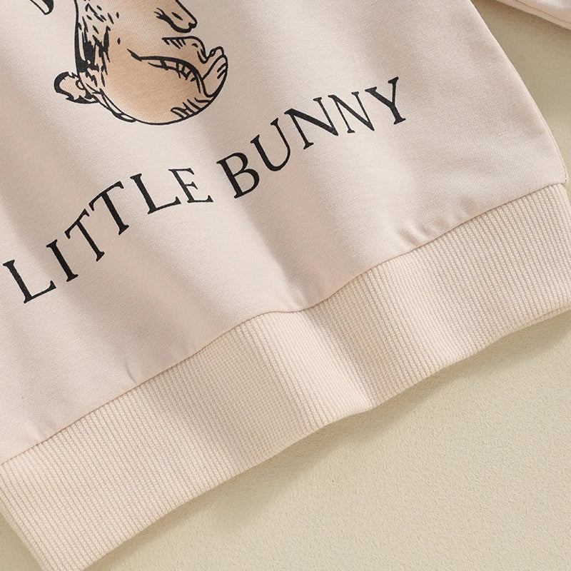 0-3Y Toddler Baby Boy Girl Easter Outfit Crewneck Sweatshirt Letter Long Sleeve Pullover Spring Shirt Tops