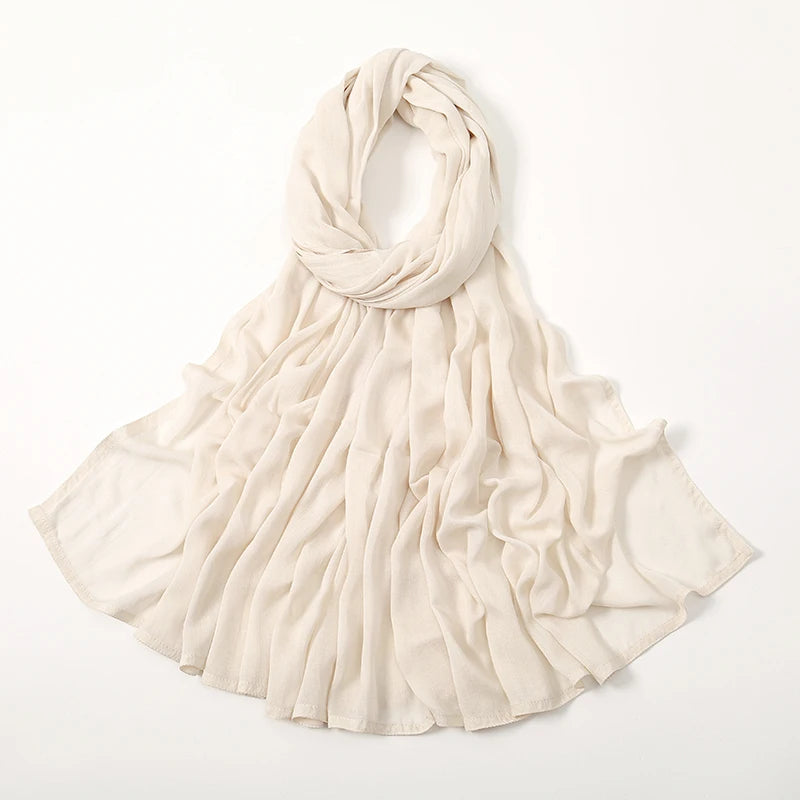 Muslim Modal Hijab Rayon Cotton Shawls Plain Scarf  Turban Headband 190*85cm