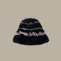 Rabbit Hair Knitted Hat Plush Fisherman Hat Women's Make Your Face Look Smaller Rabbit Fur Knitted Hat Big Fashion