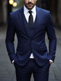 Men's Three-Piece White Suit, Anti-Wrinkle, No-Iron, Fur Business Formal Suit, Four-Season Workplace